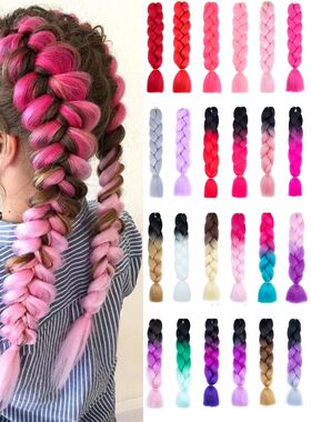 Jumbo Braid 24 Inches Synthetic Braiding Hair Ombre Jumbo Ha