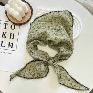 1pcs New Flower Neck Scarf Shawl Summer Triangle Hair Head W