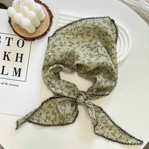 1pcs New Flower Neck Scarf Shawl Summer Triangle Hair Head W