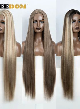 FREEDOM Straight Synthetic Lace Front Wig For Women 38 Inch