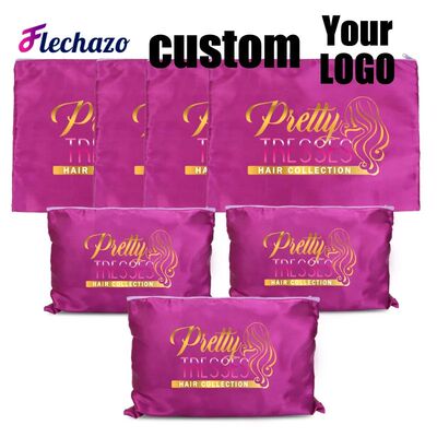 30Pcs Satin Wig Bags With Private Label Hair Extensions Stor