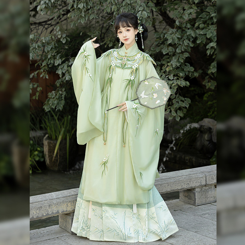 织春集【玉君】原创明制汉服马面裙日常重工刺绣云肩立领衫秋冬款,女装/女士精品,汉服半身裙,淘宝优惠券,粉丝福利购,淘宝优惠卷