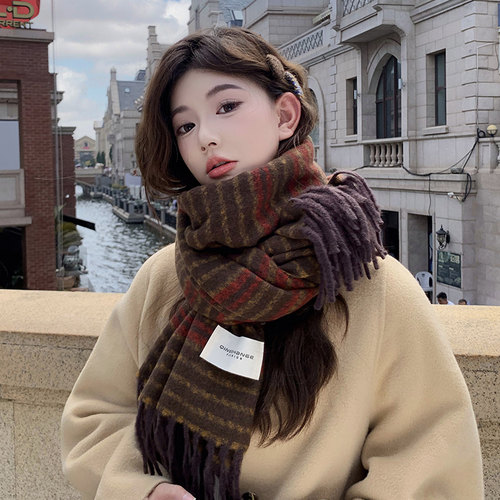 秋冬韩版女秋冬围巾加厚保暖