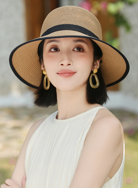 2026新款草帽出游女夏季赫本风