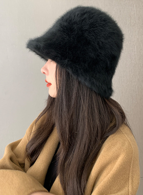 渔夫帽逛街韩版女秋冬显脸小
