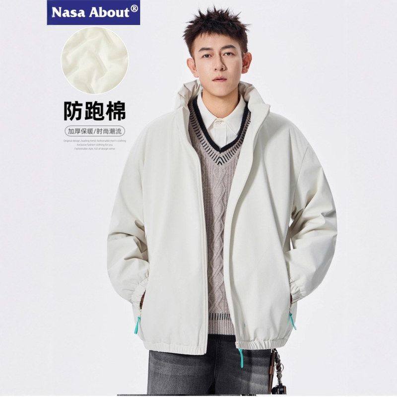 夹克式棉服男立领宽松潮流百搭冬季加厚夹棉保暖防风御寒外套