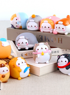 韩国现货molang萌浪兔土豆兔5代变身小猫咪潮玩盲盒可爱公仔随机