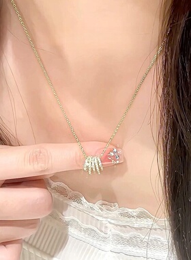 杨紫同款S925纯银多圈闪锆锁骨链