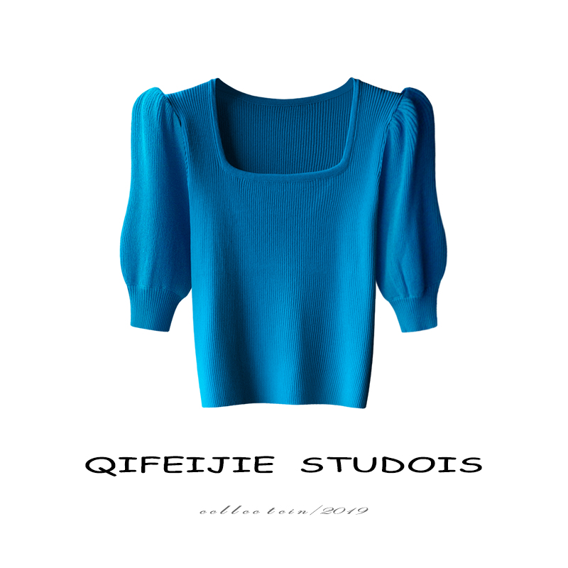 短袖法式复古常规泡泡袖