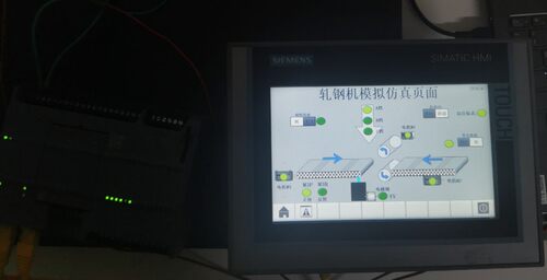 轧钢机模拟仿真2西门子1200PLCTP700触摸屏联机程序 T110代做plc