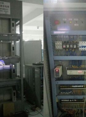 4四层电梯模型组态王6.53和三菱fxplc实际联机运行程序带编码器