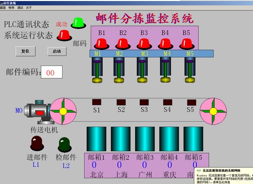 邮件分拣组态王6.55和西门子300plc的联机程序代做写plc组态博图图片