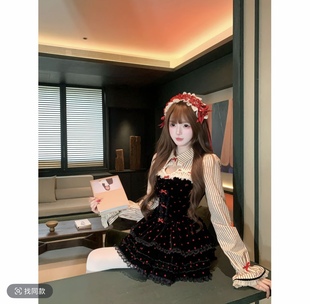 韩系氛围感穿搭时尚 女秋冬新款 甜心公主裙套装 套装 现货