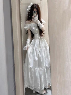 【现货】一雯半岛铁盒 韩系高智感初恋小白裙温柔法式两件套套装