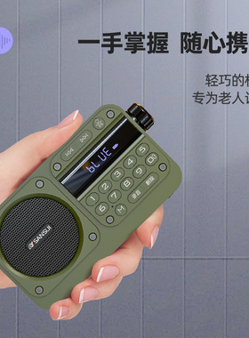 山水tyoec收音机新款插卡优盘长待机便携老人typec小型FM