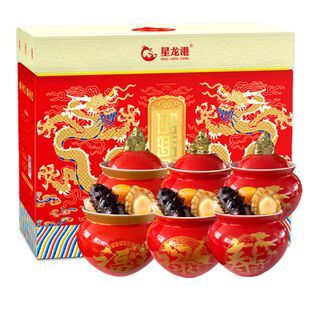 星龙港佛跳墙福禄寿礼盒260g*6罐整只辽刺参加热即食炖盅