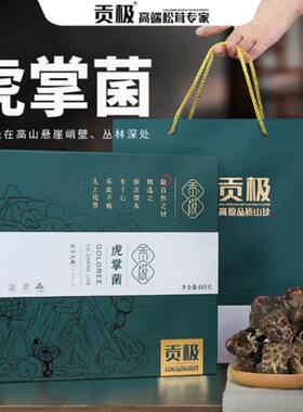 贡极虎掌菌.礼盒60g野生食用菌菇干货