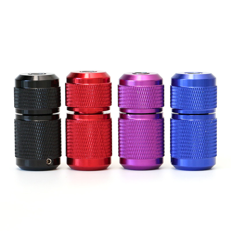 纹身器材 纹身机器通用手握柄 精雕4色铝合金自锁手柄25mm 美妆