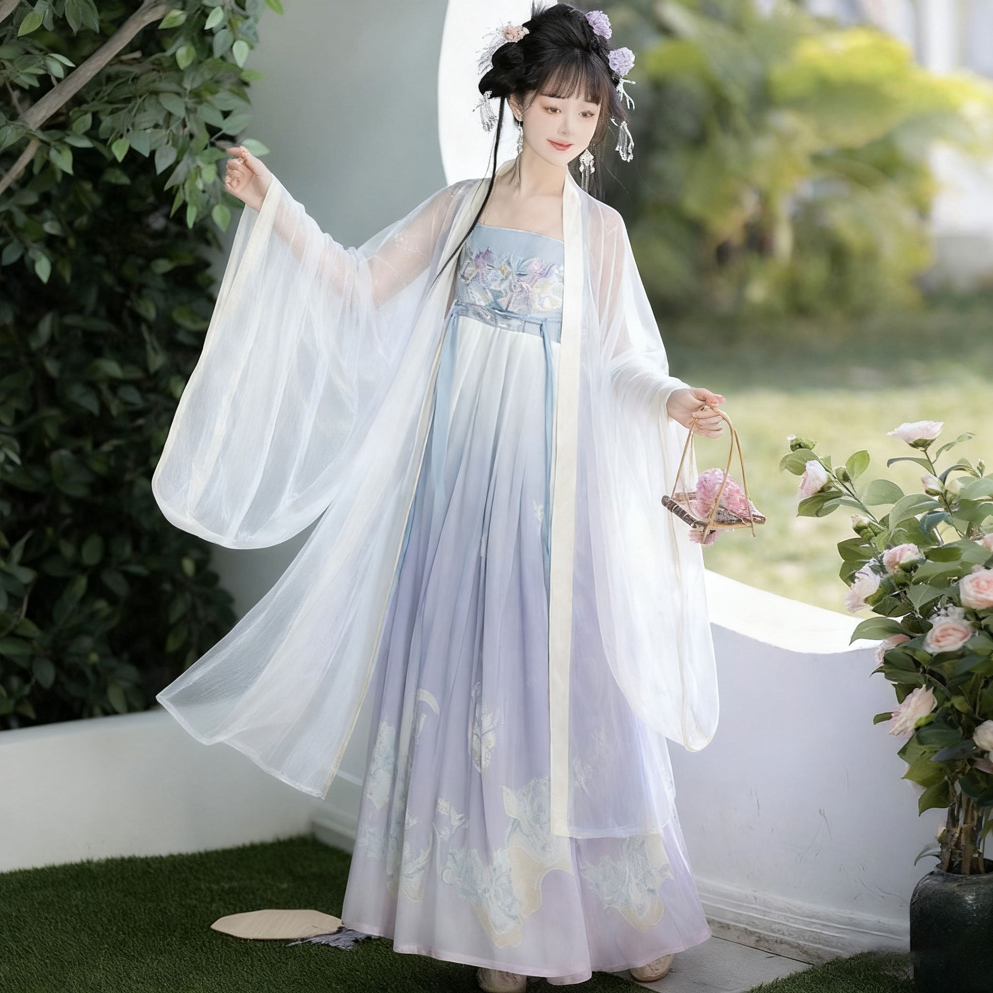 大袖古装广袖衫齐胸唐制汉服女