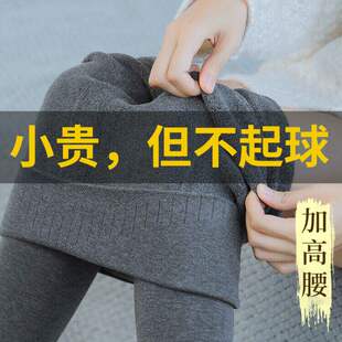 袜棉裤 200斤加绒加厚高腰保暖弹力胖mm裤 女外穿秋冬大尺码 内搭裤