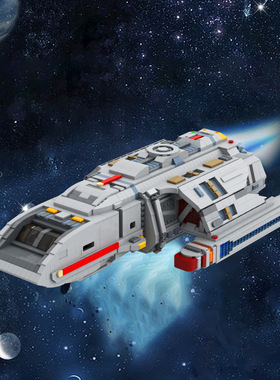 A1542经典科幻影视星际迷航的跑道积木模型小颗粒儿童益智积木