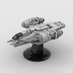 MOC星战曼达洛人微型剃刀冠号飞船益智拼装国产积木儿童玩具模型