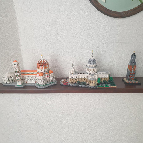 【全高砖件】积木MOC186434圣保罗大教堂 1：800建筑街景2149颗粒