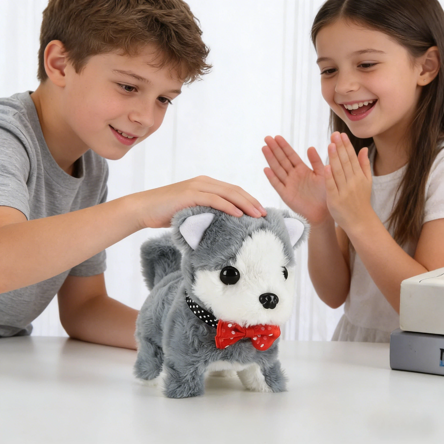 哈士奇会动的毛绒儿童电子宠物玩具狗狗走路会叫仿真小狗电动玩偶,玩具/童车/益智/积木/模型,电动/遥控动物/人物,淘宝优惠券,粉丝福利购,淘宝优惠卷