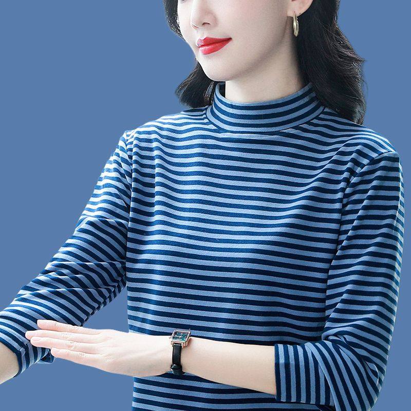 加厚双面德绒半高领女长袖内搭百搭款保暖秋冬宽松打底衫秋衣t恤,女装/女士精品,T恤,淘宝优惠券,粉丝福利购,淘宝优惠卷