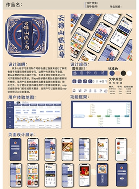 原创糕点烘培app界面ui设计高保真原型展板xd源文件含交互