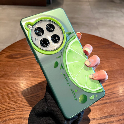 适用一加12手机壳ACE2Pro小清新夏日柠檬彩银镭射11硅胶ACE3男女新款1+软oneplus全包情侣高级感磨砂薄简约套