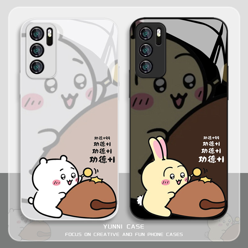 佛系乌萨奇手机壳适用opporeno11吉伊卡哇10小八r17卡通findx7新款a1pro玻璃x6个性k11/7/6/5十+r15/x5/5k/a2