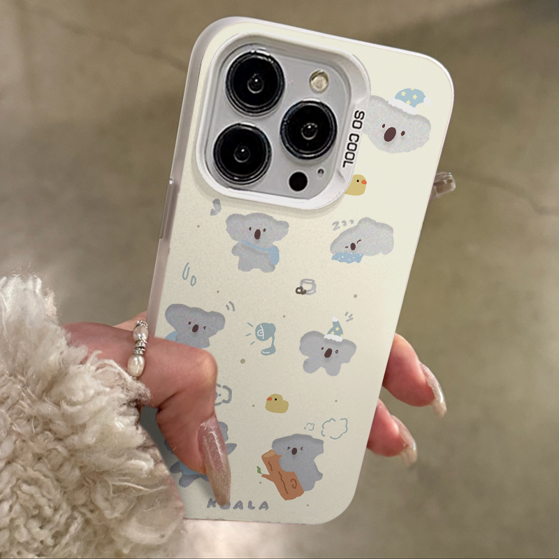 背包考拉适用华为p70手机壳女小米14硅胶iPhone15彩银OPPOreno11软套荣耀100高级vivos18防摔1加ace2新款iqoo