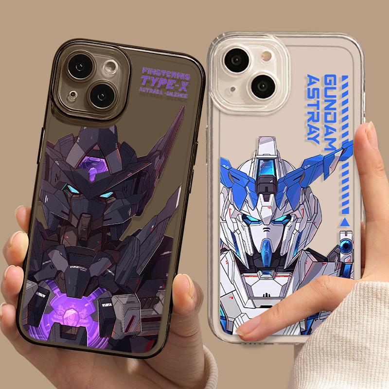 适用高达15苹果14手机壳iPhone13pro机甲12mini动漫11日系xsmax男生xr透明8plus独角兽7p铠甲x高级感se保护套