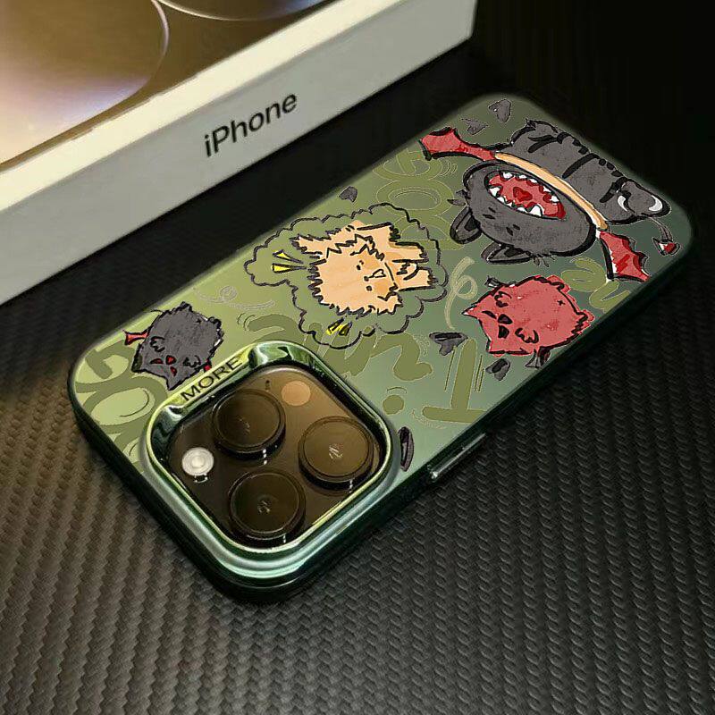 适用于苹果15手机壳iphone15promax小猫14plus新款13pro女款12pm小众11高级感男款X时尚镜头加高防摔保护套乐