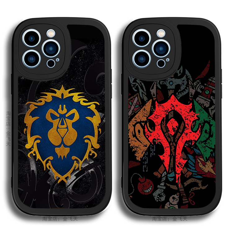 魔兽世界 联盟 部落手机壳适用苹果13promax全包iphone12小羊皮14软NOVA10一加ACE2红米VIVOPPO男RENO567女15