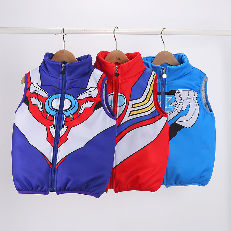 奥特曼儿童马甲加厚秋冬外穿背心