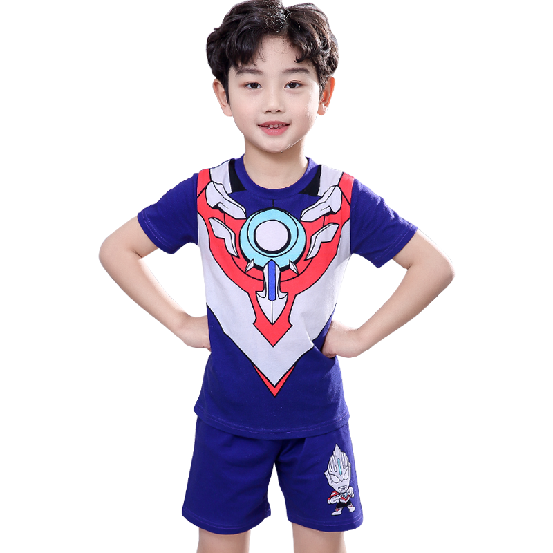 奥特曼衣服儿童夏装纯棉家居服夏