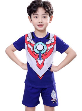 奥特曼衣服儿童夏装纯棉家居服夏