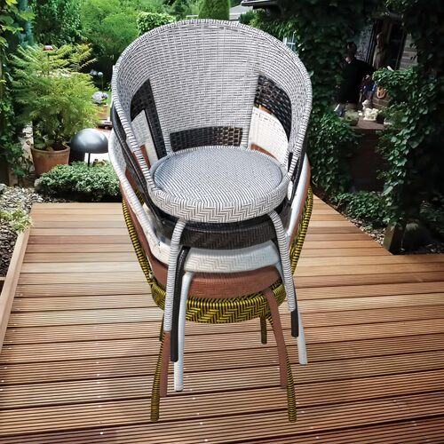 庭院转椅旋转藤编靠背椅