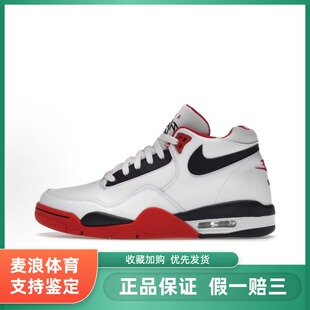 Nike Flight Legacy男鞋经典白红中帮复古篮球鞋BQ4212