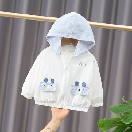 儿童防晒衣女童男童夏季户外防紫外线衣服婴儿宝宝防晒衣2026透气