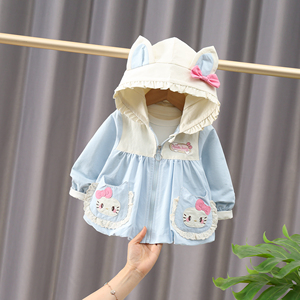 女童公主风连帽夹克外套
