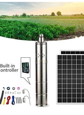 DC 2WNB4V高杨程直流无刷潜泵 不锈钢光伏深井泵水3寸微型螺杆泵