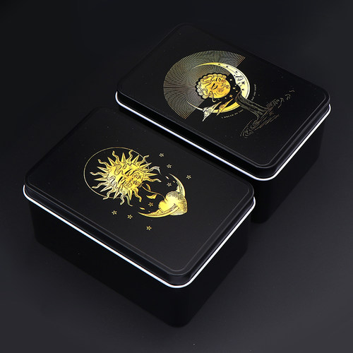 便携塔罗牌收纳铁盒桌游铁盒子Tarot卡盒塔罗桌游便携收纳盒