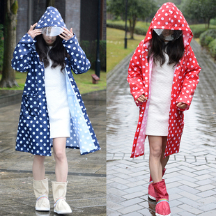 时尚可爱衣服式雨衣外套成人女士便携风衣旅游薄款长款全身防雨披