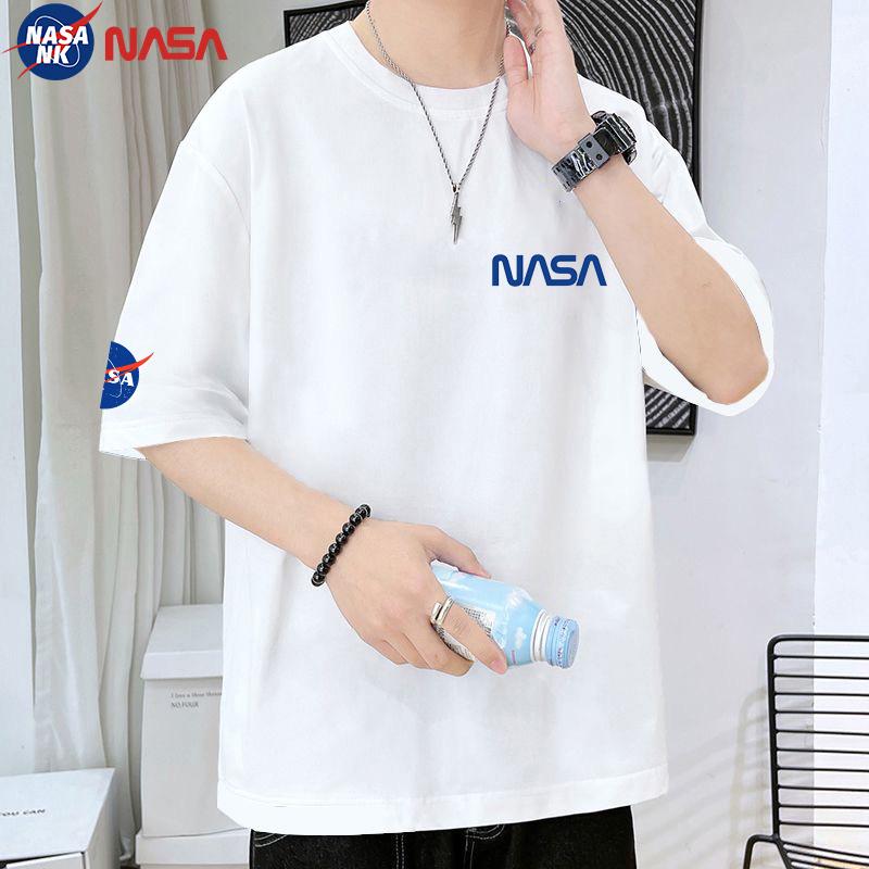 NASA2025新款夏季男士青少年休闲宽松纯棉圆领短袖t恤官方正品