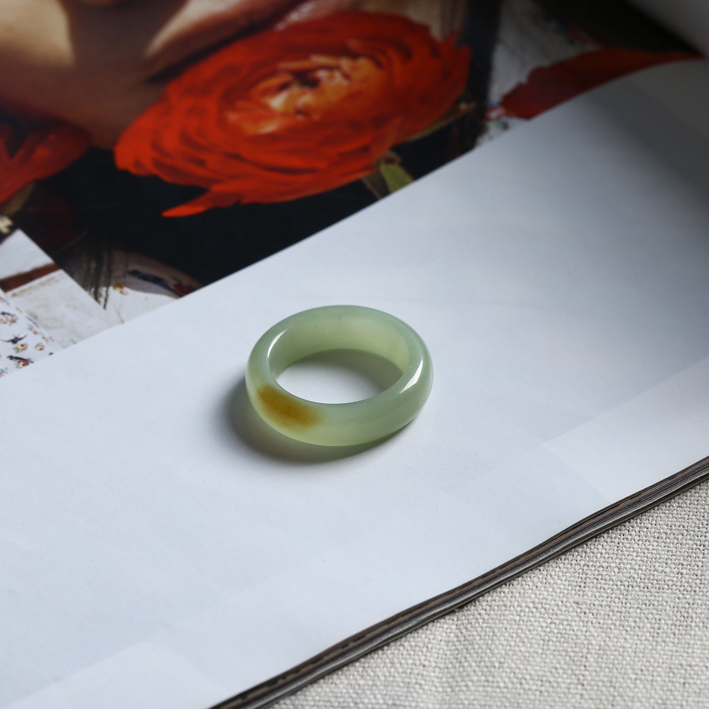 18号戒指 新疆和田玉黄口料糖黄玉圆弧素圈指环 5002,珠宝/钻石/翡翠,手饰,淘宝优惠券,粉丝福利购,淘宝优惠卷