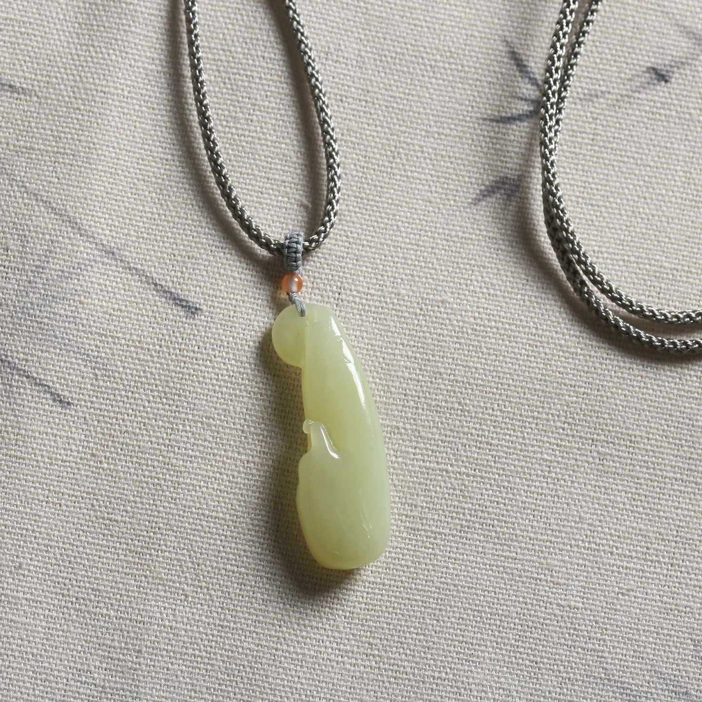 悟道玉坠 和田玉黄口料纯手工雕刻玉石挂件 8363