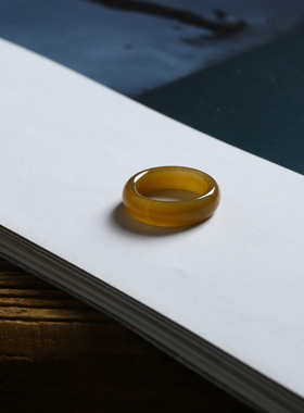 8号戒指 和田玉糖料糖玉小尺码圆弧素圈指环 尾戒 2892